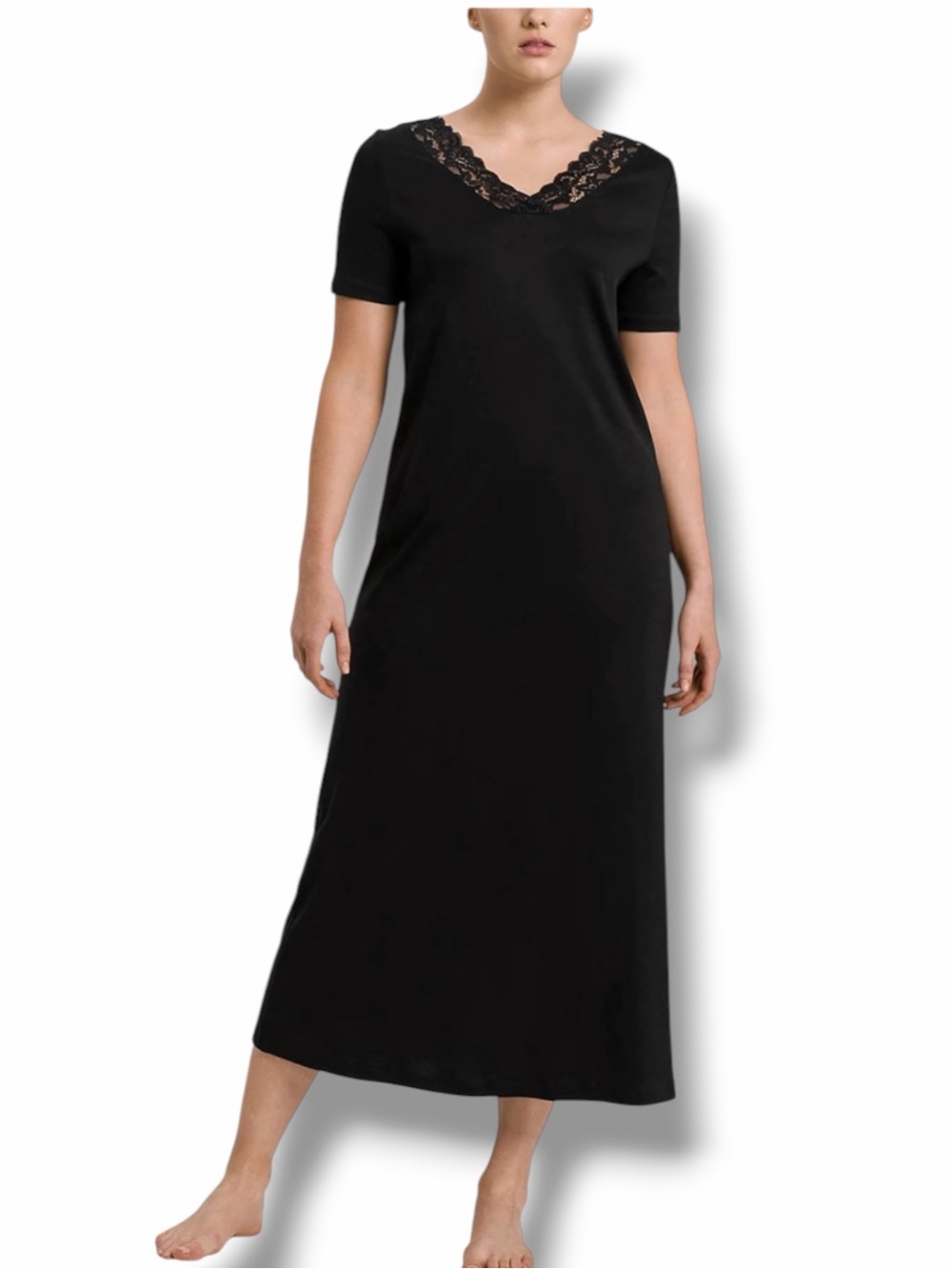 HANRO Moments Short Sleeve Long NightGown